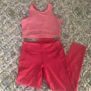 Outdoor Voices set - S pink Venus and 3/4 Warmup